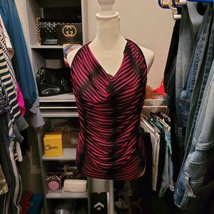 Black and Pink Knit Top